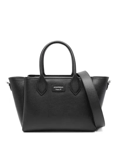 Emporio Armani Medium Tote Bag In Black