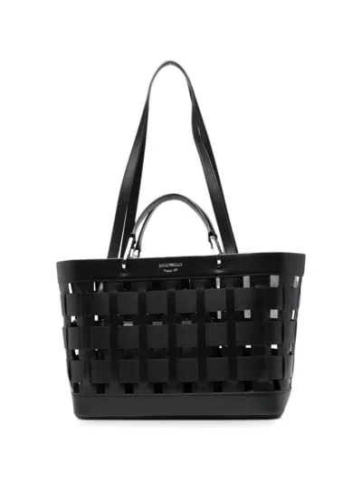 Emporio Armani Medium Tote Bag In Black