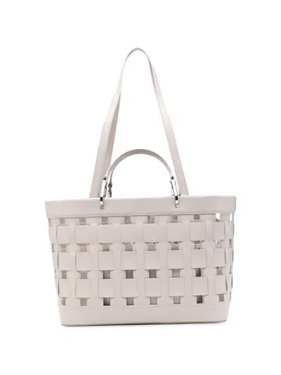 Emporio Armani Medium Tote Bag In Gray
