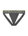 Emporio Armani Megalogo Jockstrap In Gray