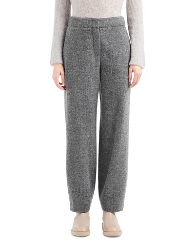 Emporio Armani Melange Trouser In Grey Melange
