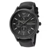 Emporio Armani Men's 43mm Quartz Watch In Black