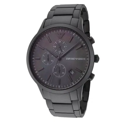 Emporio Armani Men's 43mm Quartz Watch In Black