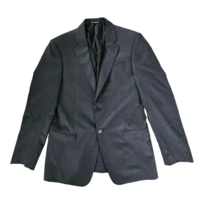 Pre-owned Emporio Armani Men's 48r Line Super 130's Virgin Wool Gray Suit Jacket $1495