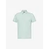 Emporio Armani Mens Acqua Brand-embroidered Regular-fit Stretch-cotton-piqué Polo Shirt