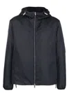 Emporio Armani Men's Allover Logo Blouson Jacket In Blue