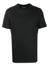 Emporio Armani Round Neck Short-sleeved T-shirt In Black