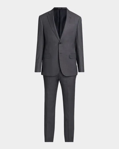 Emporio Armani Men & Apos;s Wool Micro-print Two-piece Suit In Multi