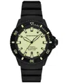 Emporio Armani Rubber Strap Watches In Black