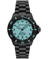 Emporio Armani Men's Automatic Sea Explorer Black-tone Stainless Steel Bracelet Watch 43mm In Black