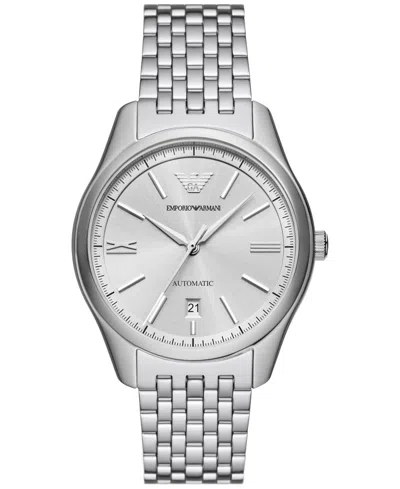 EMPORIO ARMANI MEN'S AUTOMATIC STAINLESS STEEL BRACELET WATCH 41MM