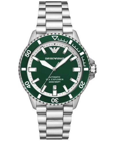 Emporio Armani Men's Sea Explorer Automatic Stainless Steel Bracelet Watch 42mm In No Color