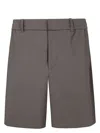 Emporio Armani Tailored Bermuda Shorts With Ribbed Detailing In Brown