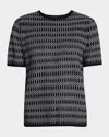 Emporio Armani Zigzag-pattern Sweater In Multi