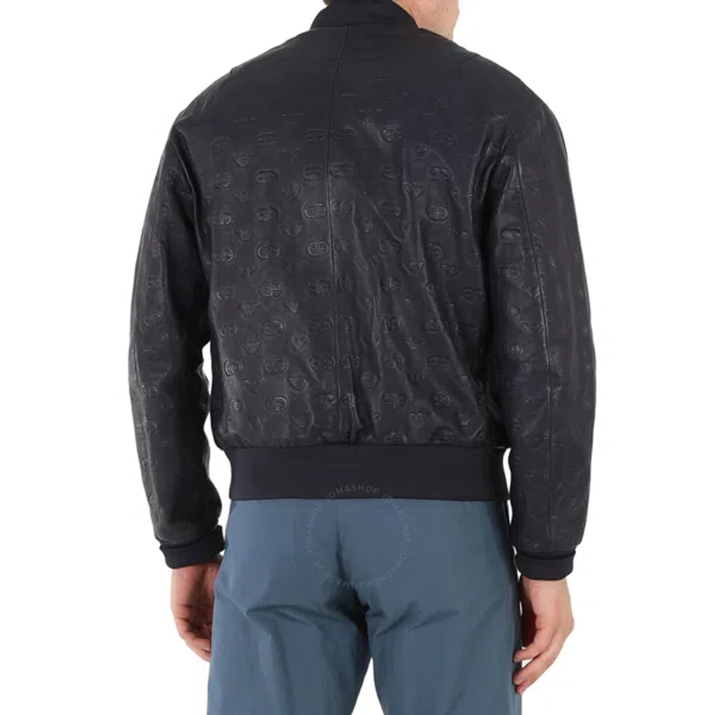 ヤ*ー様 Emporio Armani Embossed Lether Jack Emporio Armani Embossed Leather Jacket In Black | ModeSens