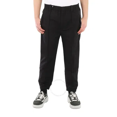 Emporio Armani Men's Black Technical Twill Trousers