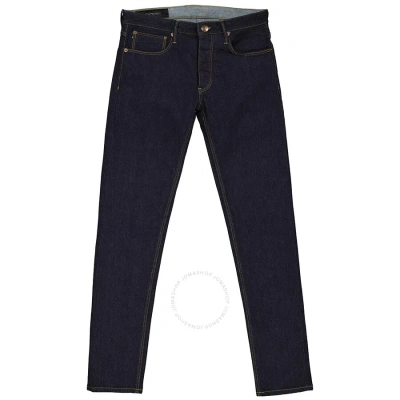 Emporio Armani Men's Blue Logo-patch Slim-fit Jeans