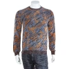 Emporio Armani Men's Camouflage Patterned Jumper In Blue