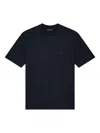 Emporio Armani Logo-embroidered Crew-neck T-shirt In Black