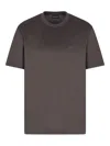 Emporio Armani Eagle-logo Crew-neck T-shirt In Gray