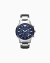 Emporio Armani Men's Chronograph Stainless Steel Watch In Multicoloured