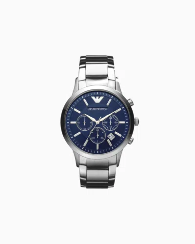Emporio Armani Men's Chronograph Stainless Steel Watch In Multicoloured