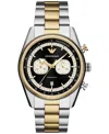 Emporio Armani Men's Chronograph Two-tone Stainless Steel Bracelet Watch 42mm