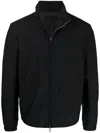 Emporio Armani Fitted Lightweight Nylon Jacket In Black