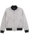 Emporio Armani Long-sleeved Double-sided Jacket In Grey