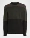 Emporio Armani Virgin Wool Jumper With Micro Jacquard Op-art Diamonds In Animal Print