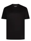 Emporio Armani Cotton Blend Crew-neck T-shirt In Black