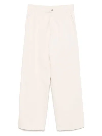 EMPORIO ARMANI MEN'S COTTON BLEND TROUSERS
