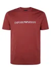 Emporio Armani Cotton T-shirt In Brown