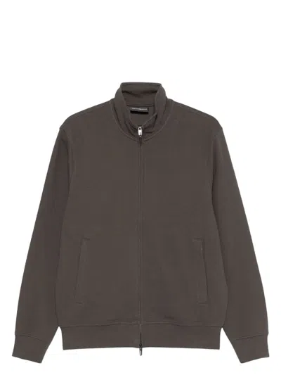 EMPORIO ARMANI MEN'S COTTON ZIPPED SWEATSHIRT