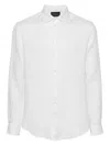 Emporio Armani Long-sleeves Linen Shirt In 101