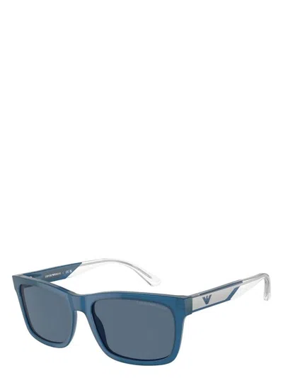 Emporio Armani Men's  Ea4224 609280 Sunglasses In Blue