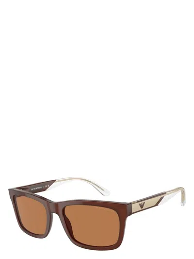 Emporio Armani Men's  Ea4224 609573 Sunglasses In Brown