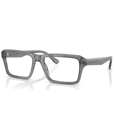 Emporio Armani Men's Eyeglasses, Ea3206 In Shiny Transparent Gray