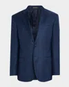 Emporio Armani Men's G Line Melange Notch Lapel Sport Coat In Blue