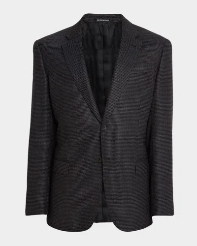 Emporio Armani Men's G Line Super 130s Pinwheel Sport Coat In Black