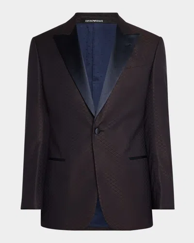 Emporio Armani Men's Geo Jacquard Dinner Jacket In Black