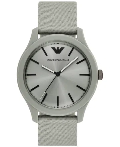 Emporio Armani Men's Gray Tide Ocean Material Strap Watch 45mm