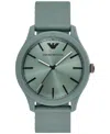 Emporio Armani Men's Green Tide Ocean Material Strap Watch 45mm In Green