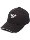 Emporio Armani Logo Baseball Cap In Black
