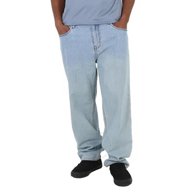 Emporio Armani Men's Hemp-blend J73 Loose-fit Denim Jeans In Blue