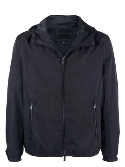 EMPORIO ARMANI MEN'S HOODED BLOUSON JACKET