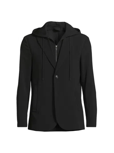 Emporio Armani Men's Hooded Sport Jacket In Black