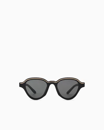 Emporio Armani 47mm Small Irregular Sunglasses In Green
