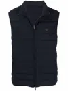 Emporio Armani Nylon Down Vest In Blue