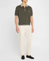 Emporio Armani Short Sleeve Polo In Solid Dark Grey